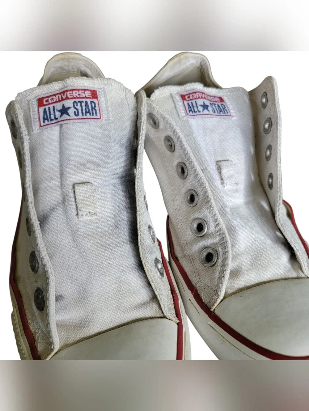 Converse Women's White Slip-On Canvas Sneakers - Picture 3 of 13
